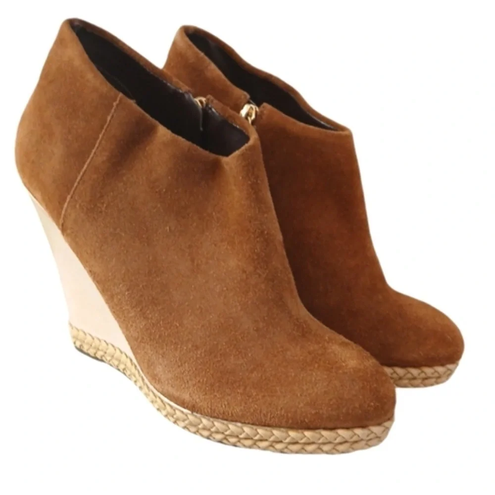 Schutz Belua Suede Wedge Bootie Size 10